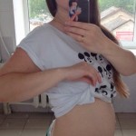 21 de săptămâni - fotografie cu abdomenul