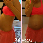 28-ukers graviditet-magen-størrelse