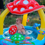 piscina inflable para niños con techo para niños muy pequeños