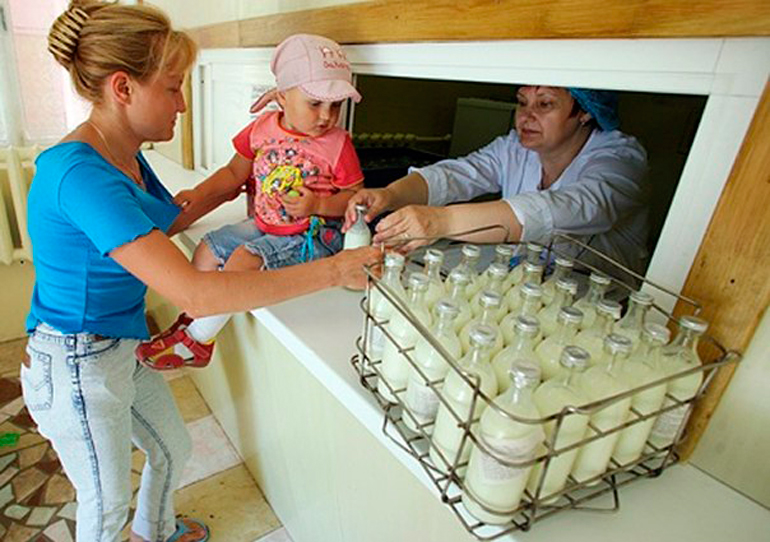 cucina per il latte per bambini