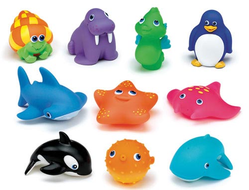 gumowe zabawki do kąpieli zwierząt morskich