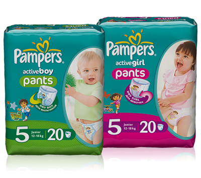 Pampers Active Girl e Active Boy
