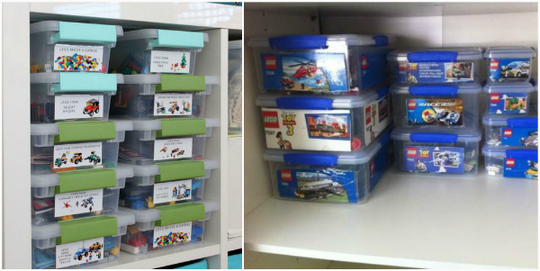 hvordan man opbevarer Lego-dele derhjemme