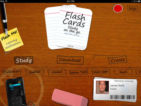 εφαρμογή flashcards