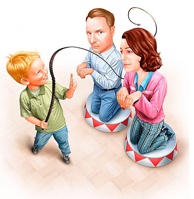barn manipulerar föräldrar