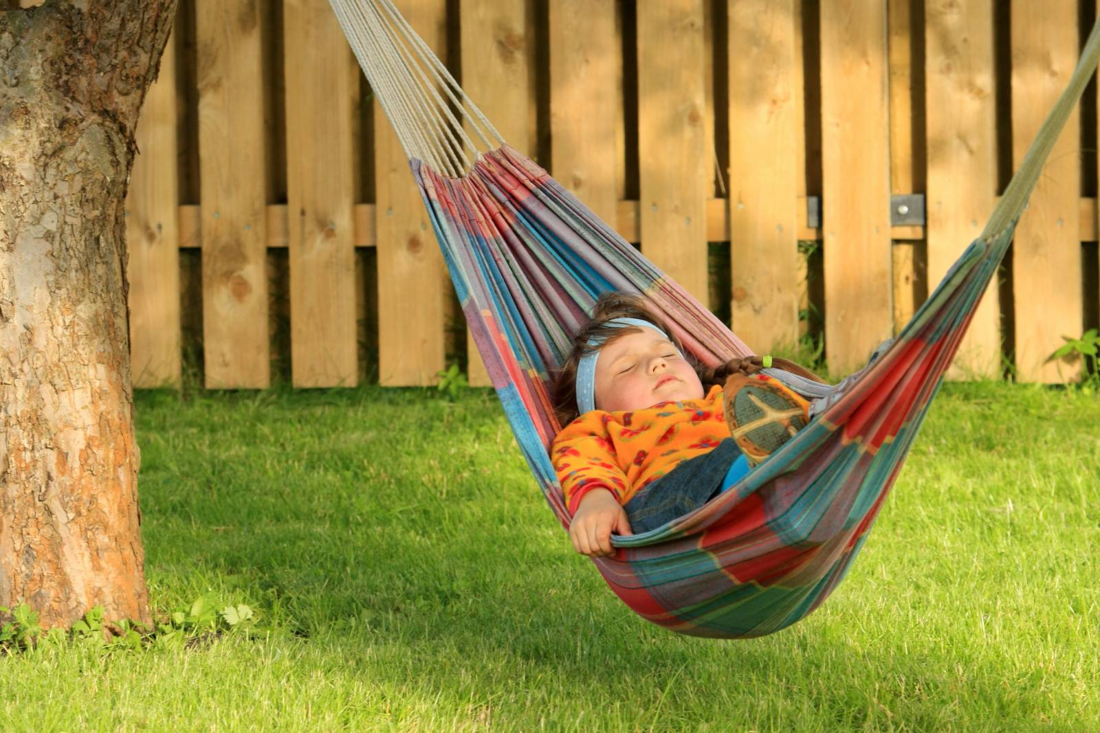 hammock in the country for a child