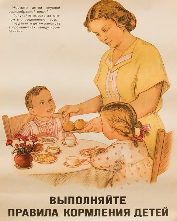 regole per nutrire i bambini in URSS